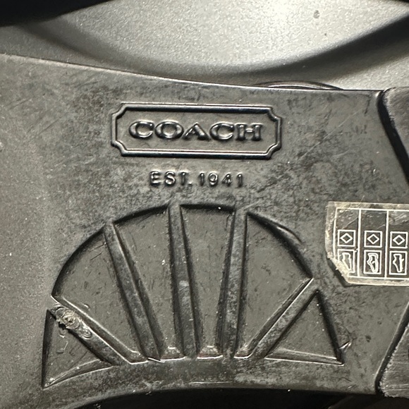 Coach LYRA Women Black and White Sandals Jelly Size 6 - Picture 2 of 9